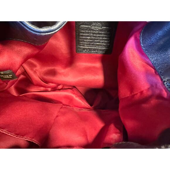 COACH Madison Marielle drawstring handbag/purse Black Leather with gold accents - Picture 6 of 14